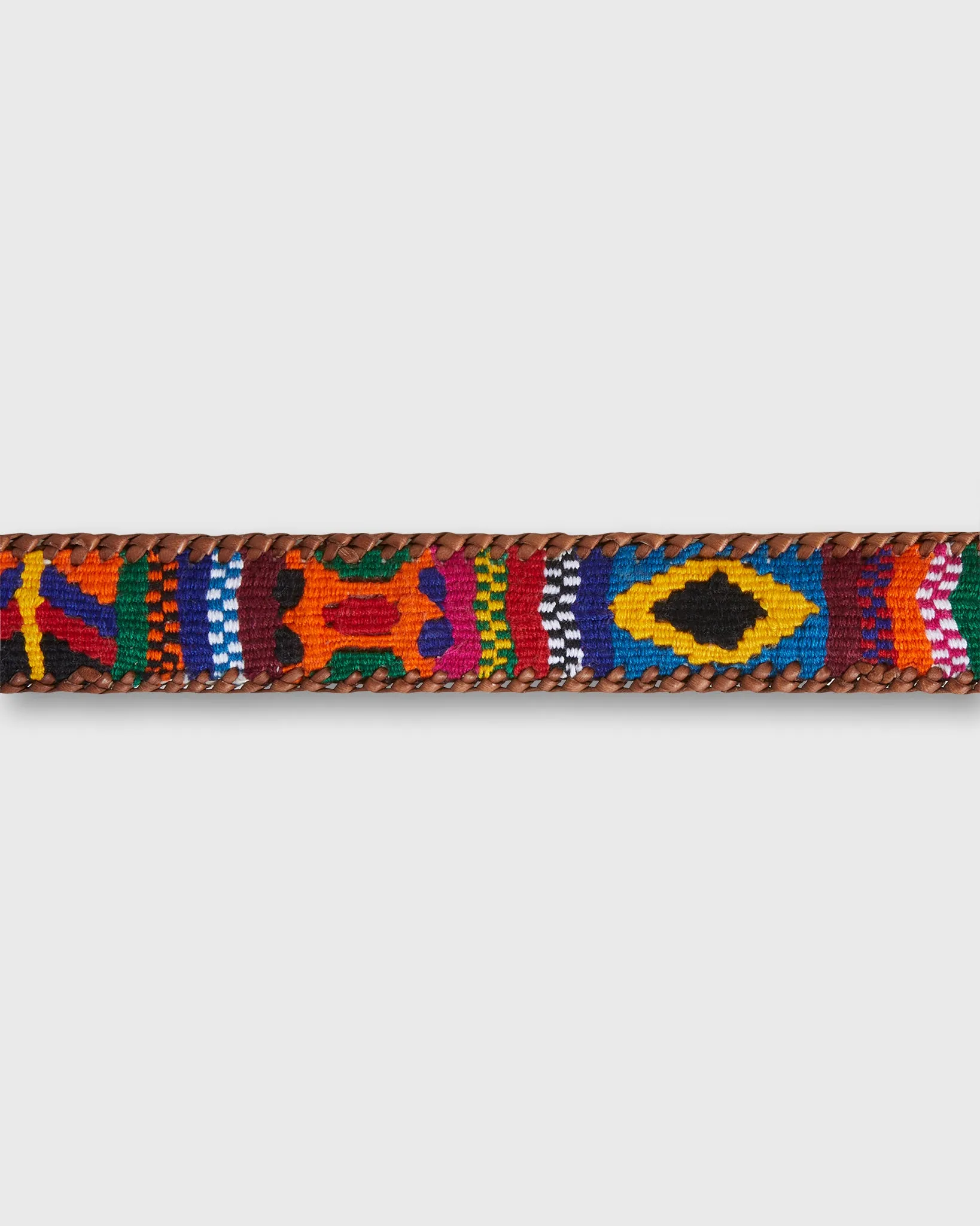 1.5" Hand-Loomed Belt in Blue/Pink/Orange Multi