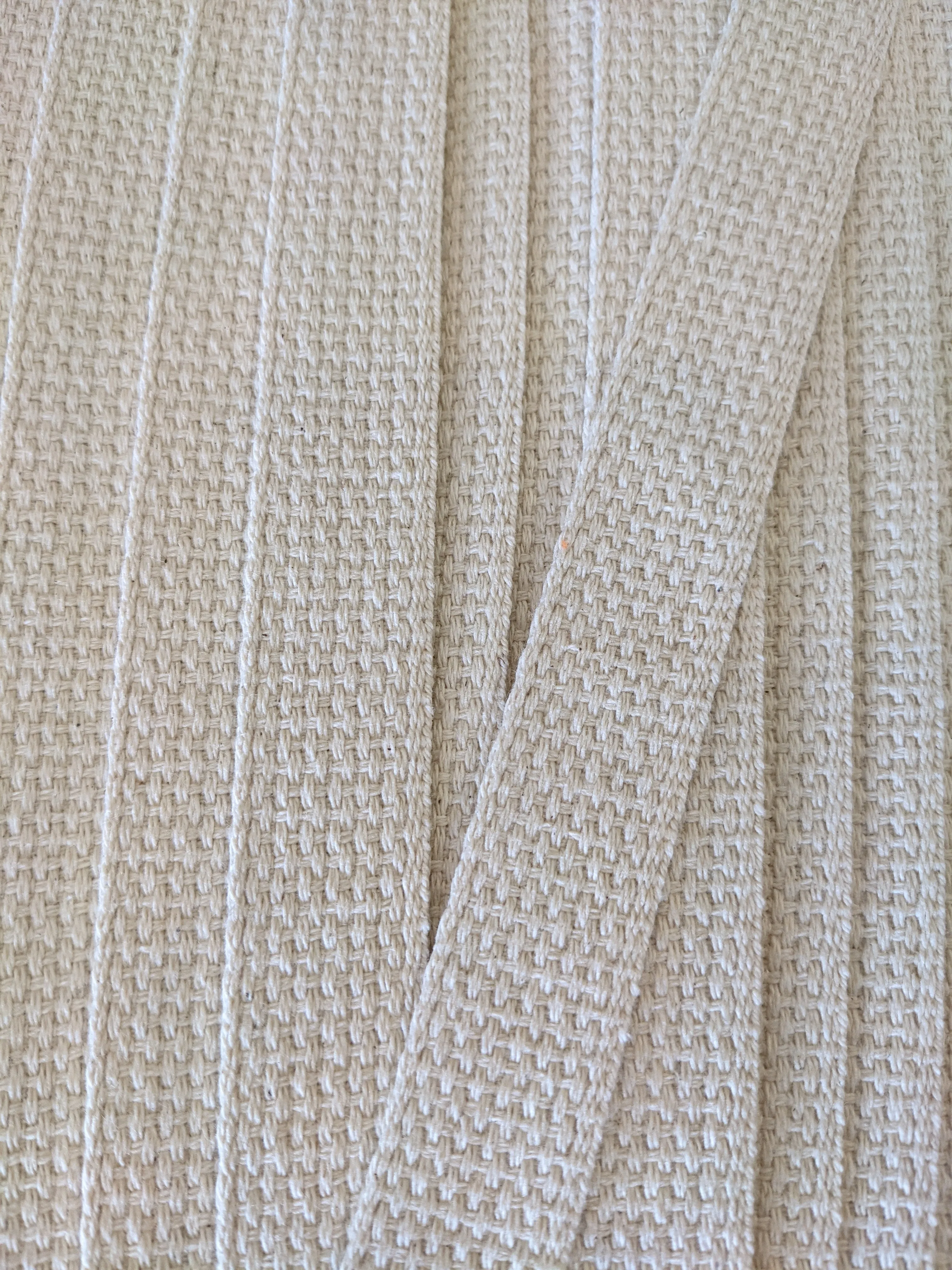 1" Webbing Cotton , Natural, By the Yard