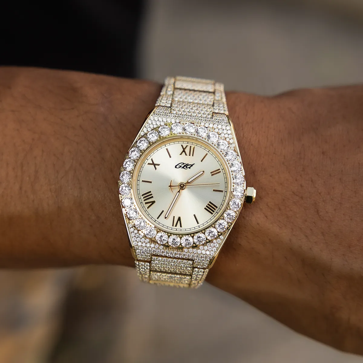 36MM Iced Alpha Era® in Gold