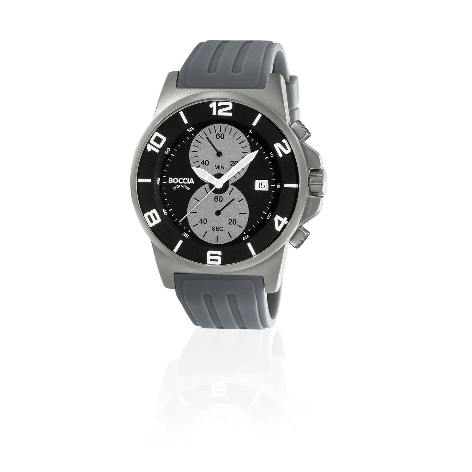 3777-28 MENS BOCCIA ID. TITANIUM WATCH