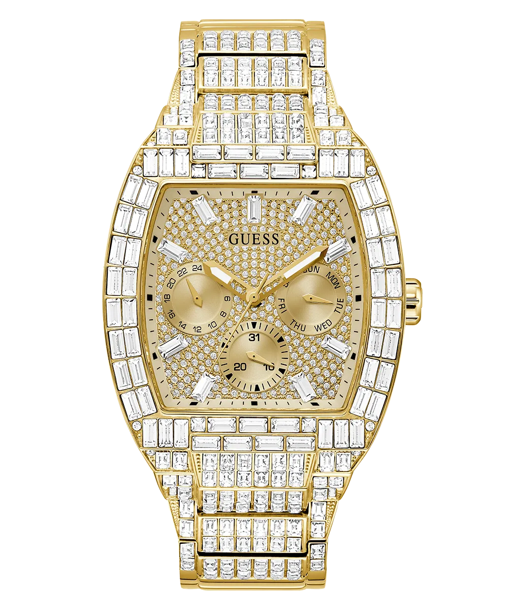 40th Anniversary Limited Edition GUESS Mens Gold Tone Multi-function Watch