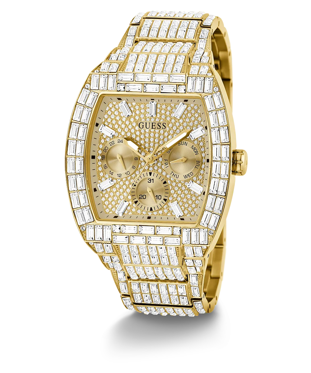 40th Anniversary Limited Edition GUESS Mens Gold Tone Multi-function Watch