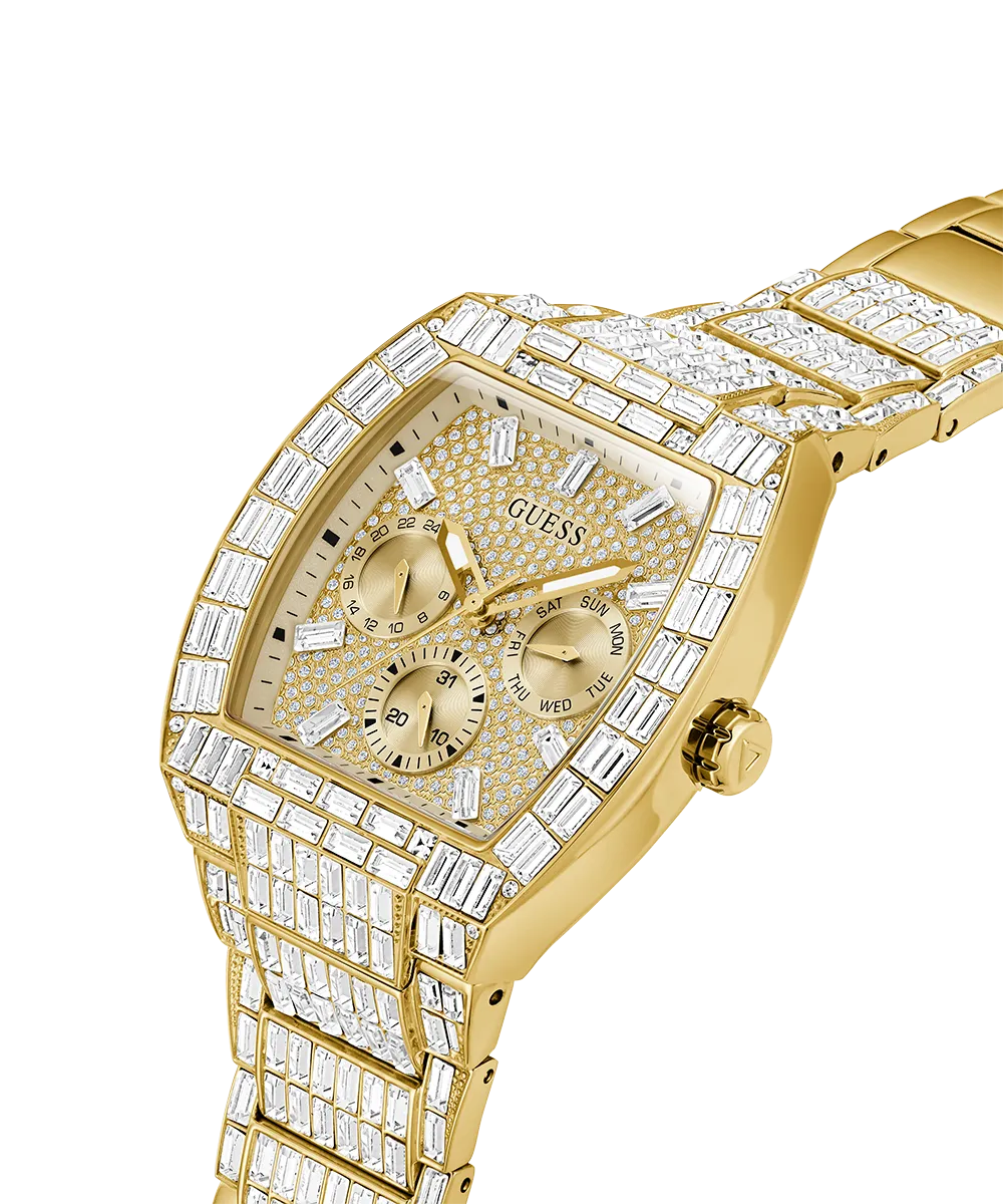 40th Anniversary Limited Edition GUESS Mens Gold Tone Multi-function Watch