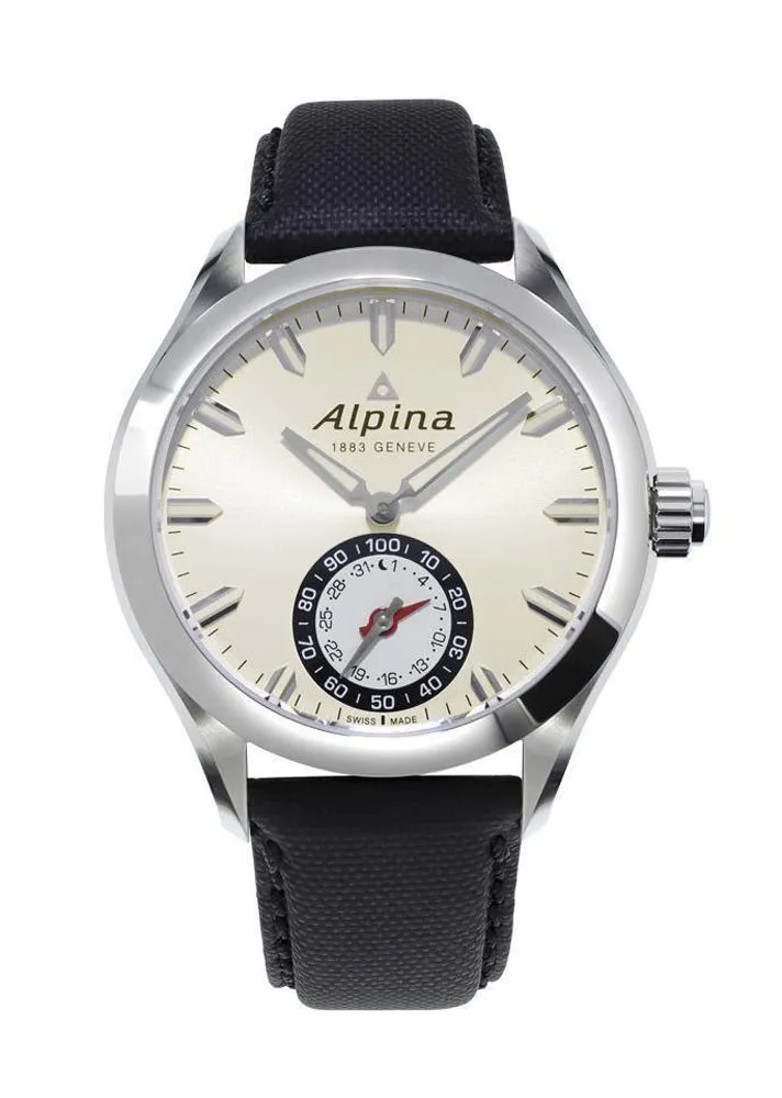 Alpina Horological Smartwatch Mens Calendar Quartz Light Silver Dial AL-285S5AQ6