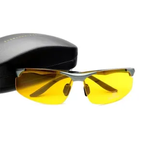 Aluminum Magnesium Polarized Night Vision Goggles Sunglasses for Men