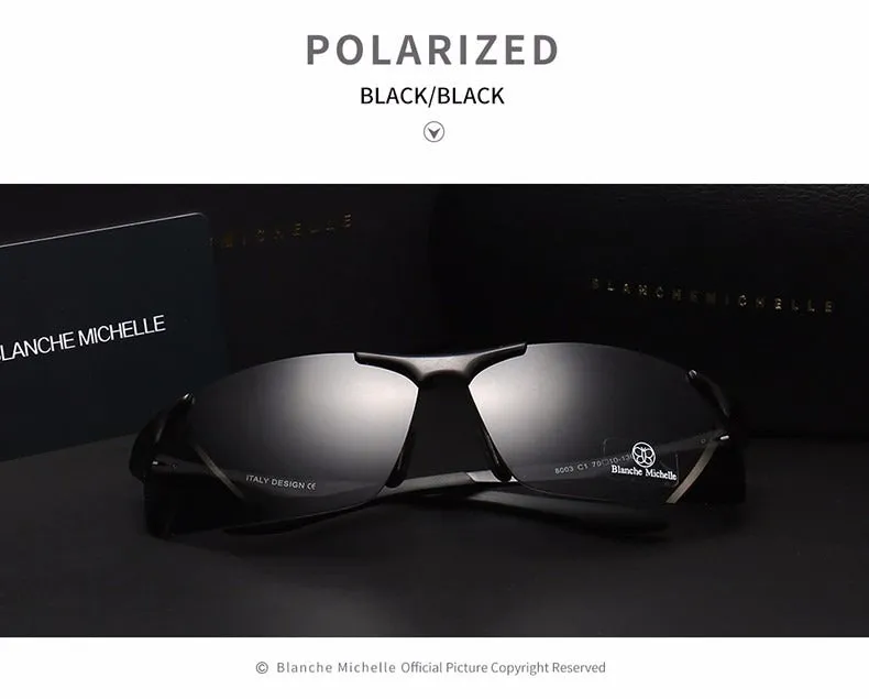 Aluminum Magnesium Polarized Night Vision Goggles Sunglasses for Men