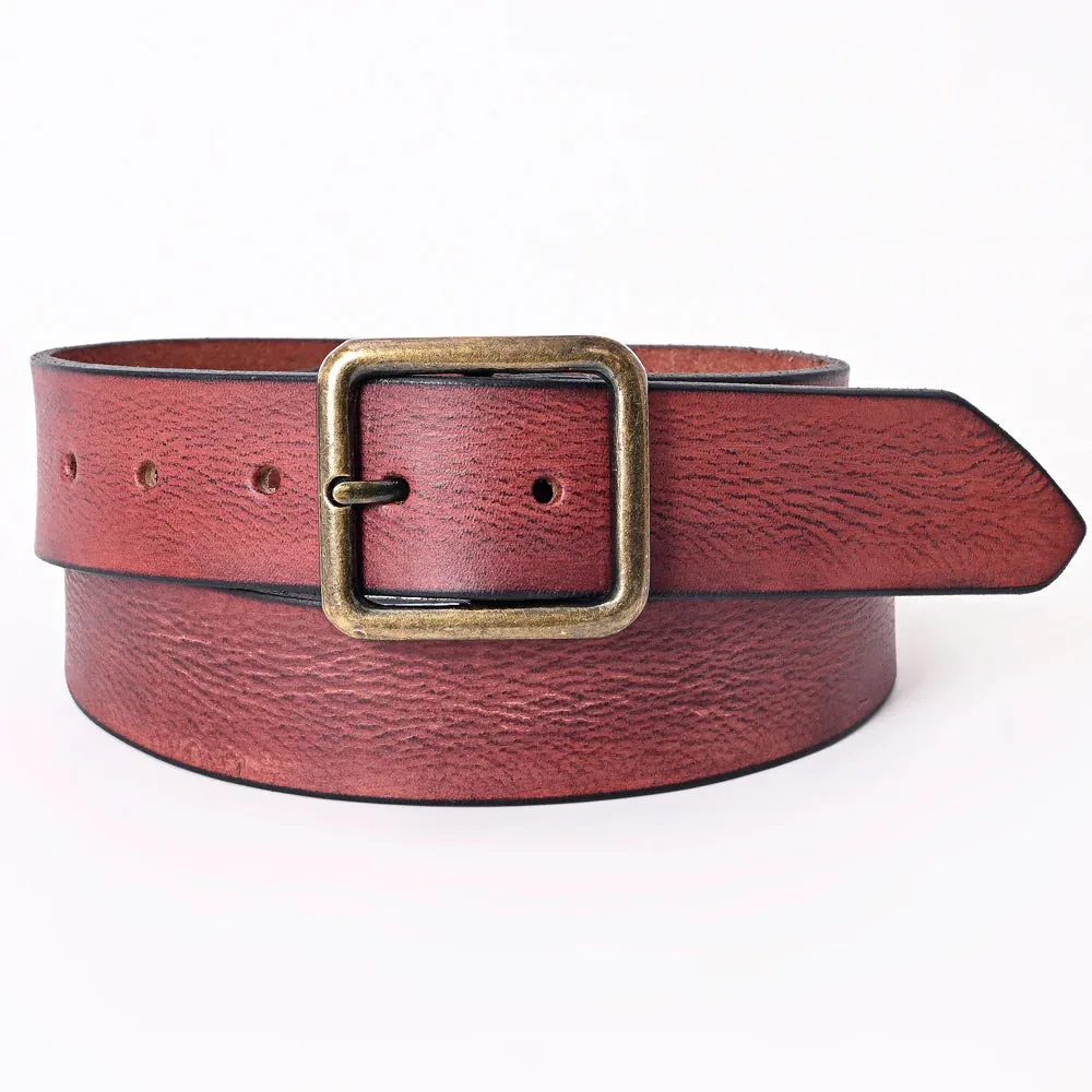 Antique Red Leather Belt- Western Belts for Cowgirls