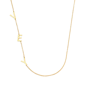 Asymmetrical Initials Necklace