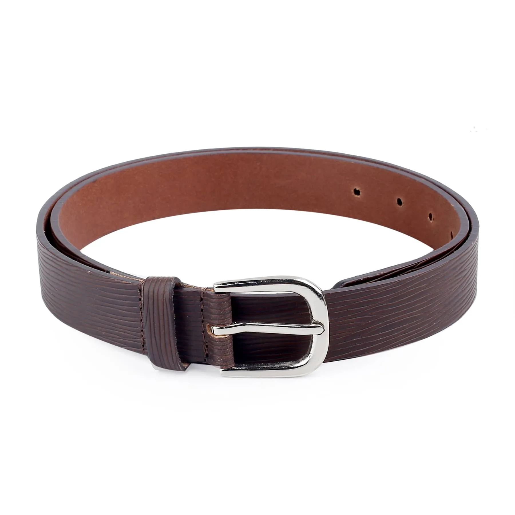 Bacca Bucci 'ELEGANTE' Slim Genuine Leather Belt—Textured Elegance for Versatile Styling- 28 MM