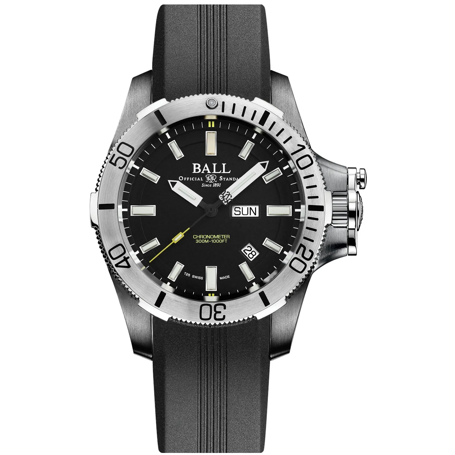 Ball Engineer Hydrocarbon Submarine Warfare Men's Black Watch DM2276A-P2CJ-BK