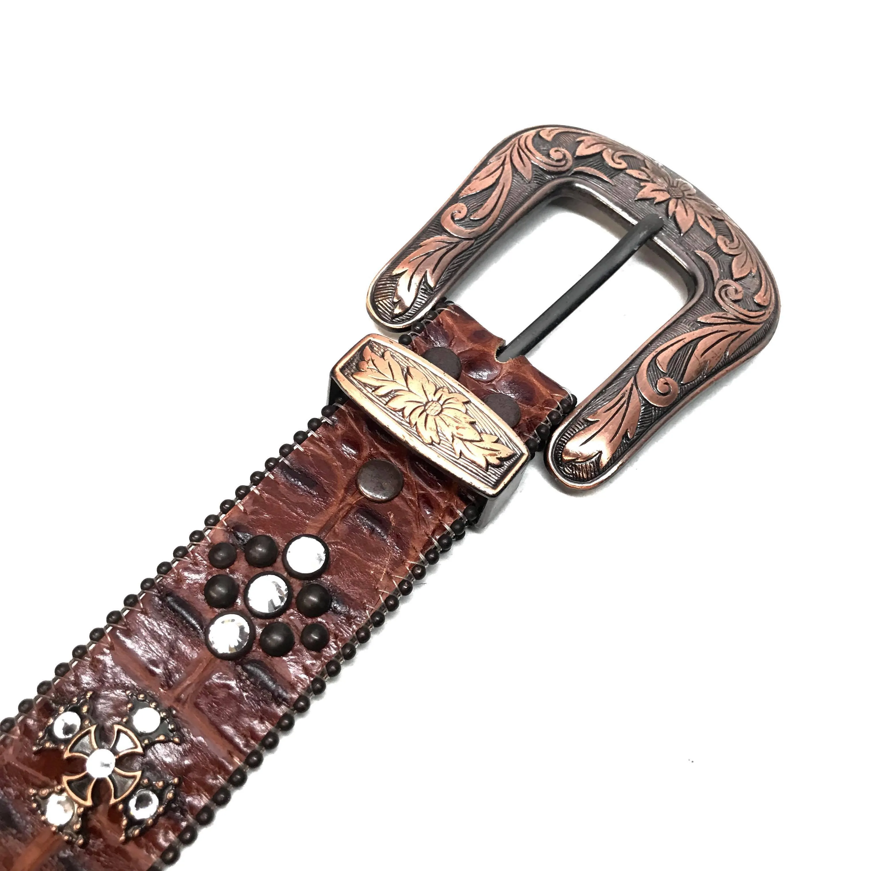 b.b. Simon 'Chocolate Croc' Crystal Belt