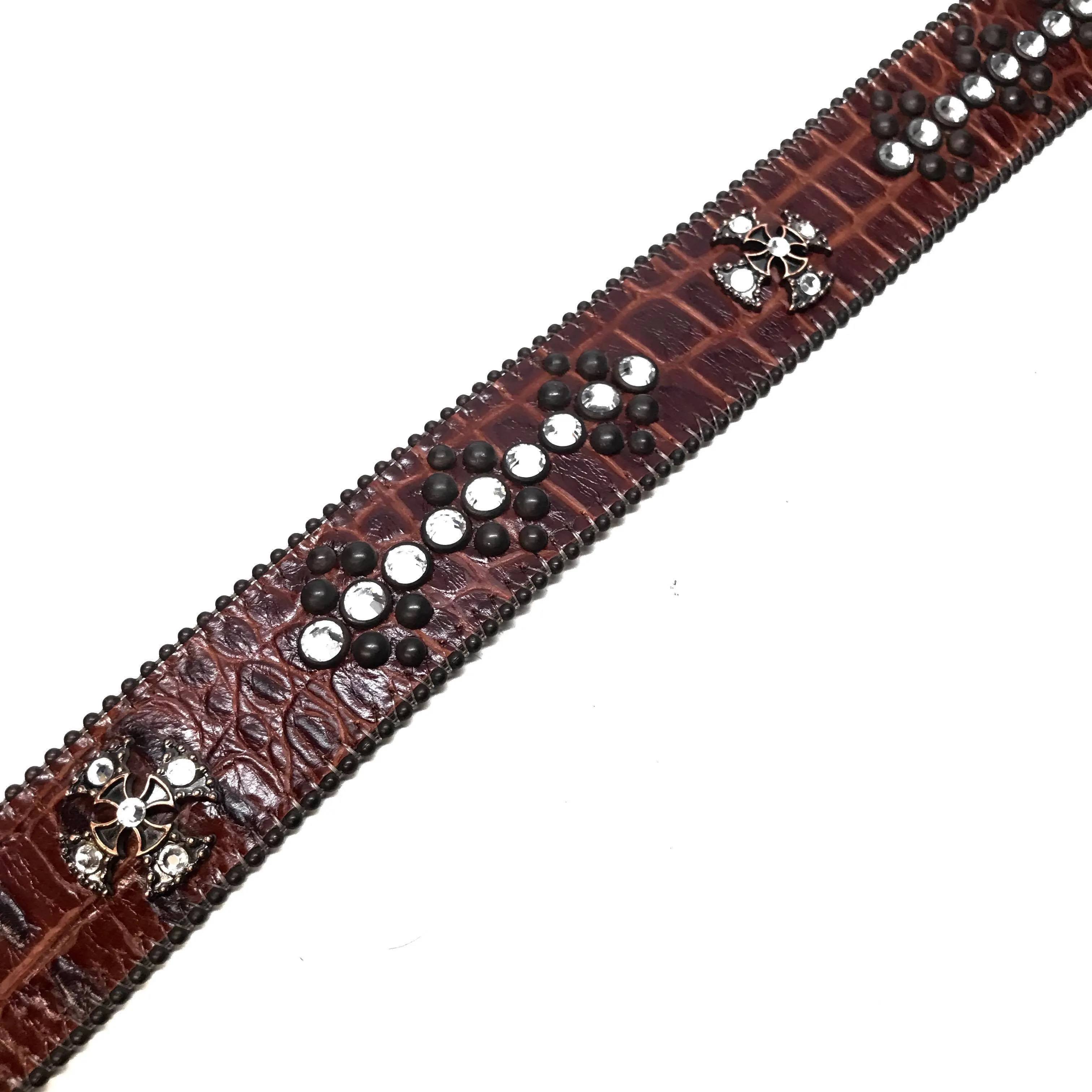 b.b. Simon 'Chocolate Croc' Crystal Belt