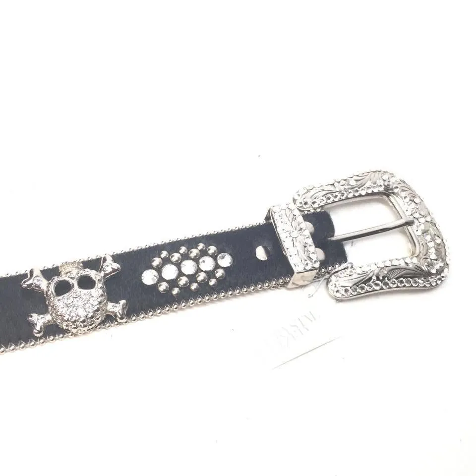 b.b. Simon "Skull Pony Hair" Crystal Belt