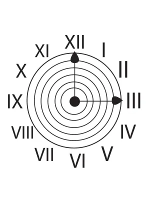 Black and White Roman Clock Design