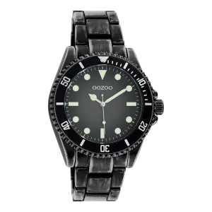 Black OOZOO watch with black stainless steel bracelet - C11014