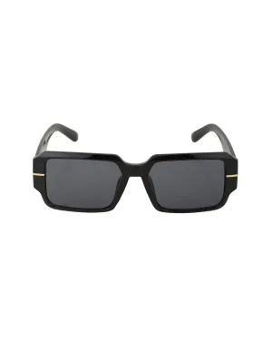 Black With Gold Toned Uv Protected Wayfarer Sunglass For Unisex