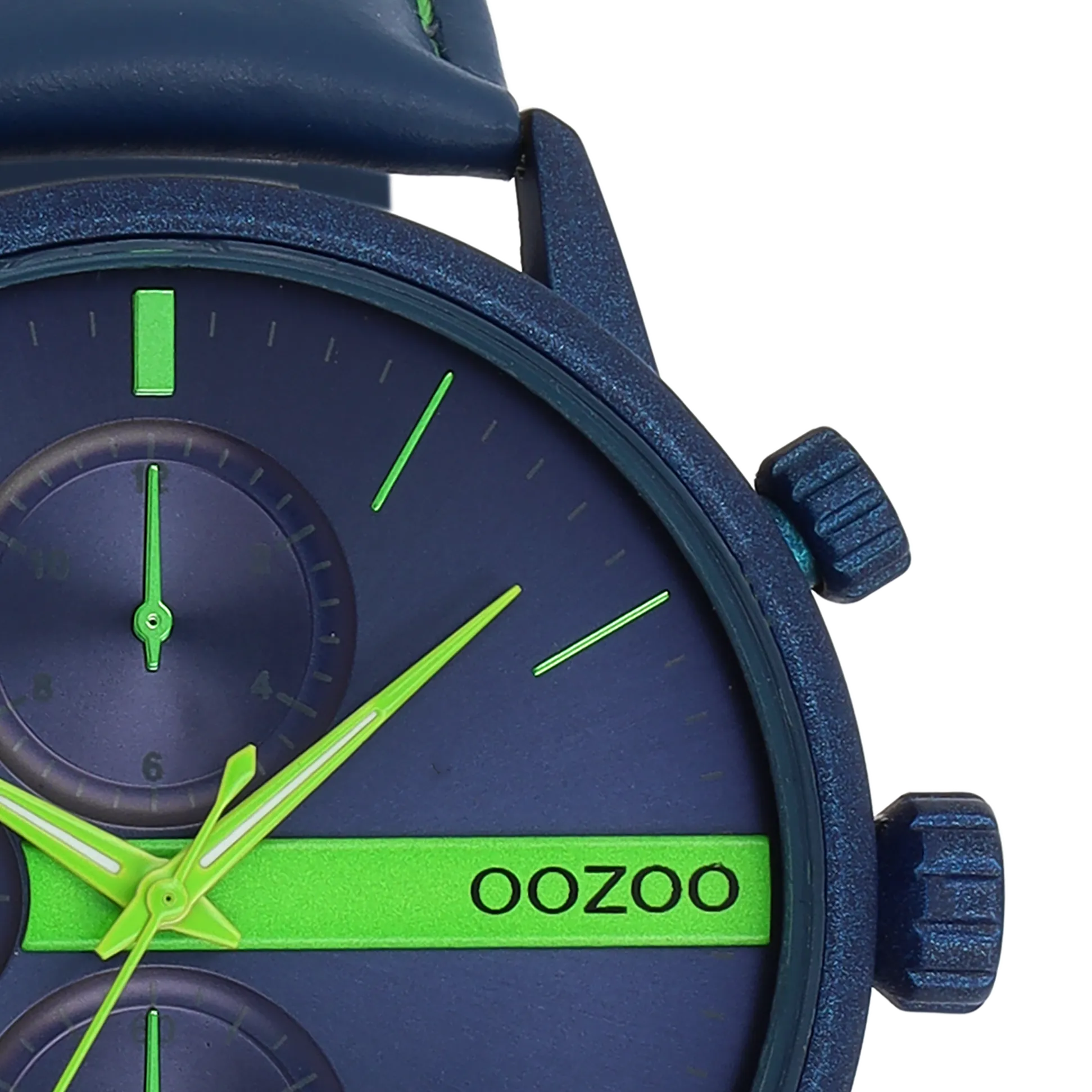 Blue OOZOO watch with blue leather strap - C11228