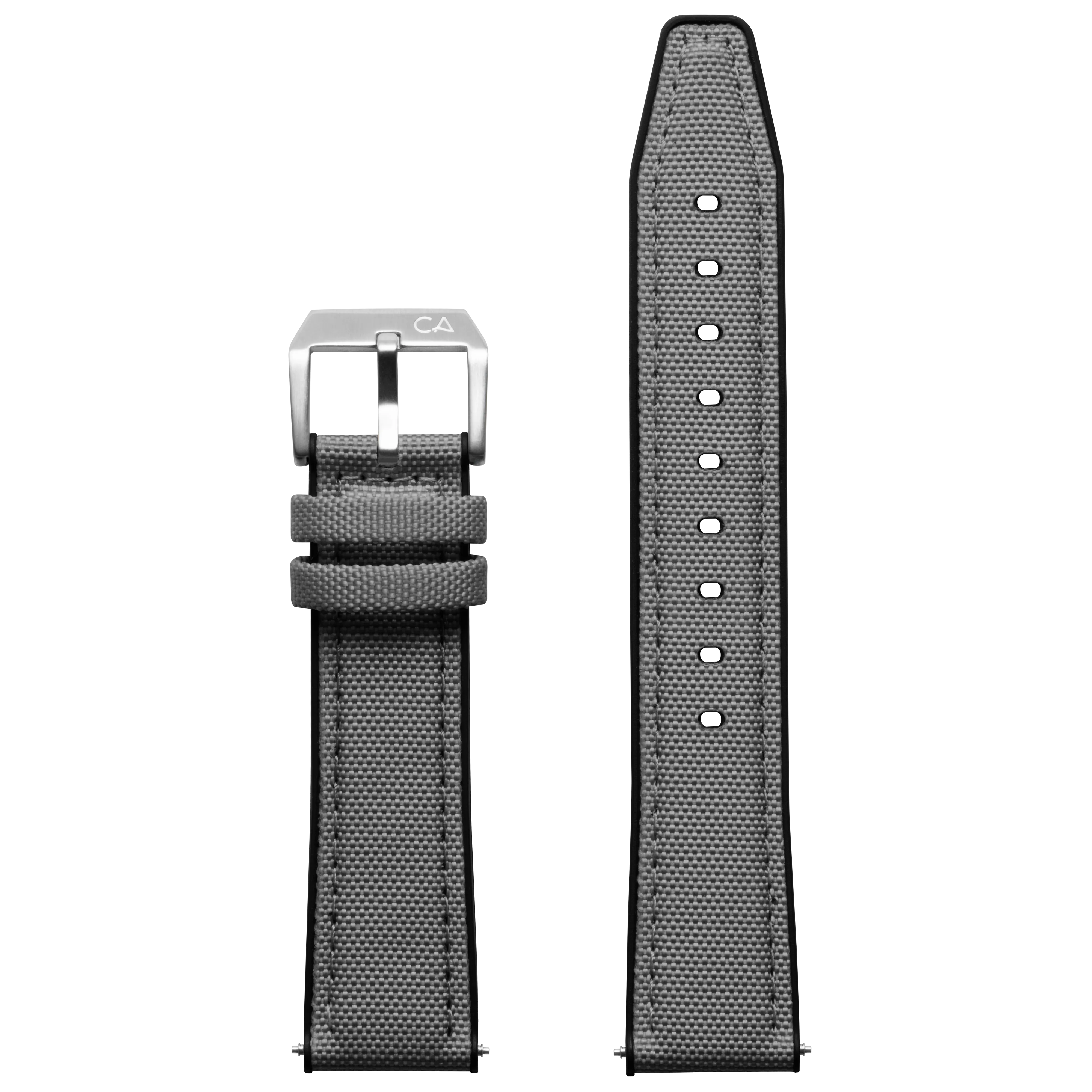 California Watch Co. 20mm Gray Nylon Rubber Hybrid Strap