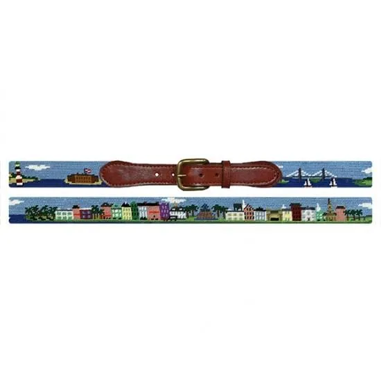 Charleston Scene Needlepoint Belt