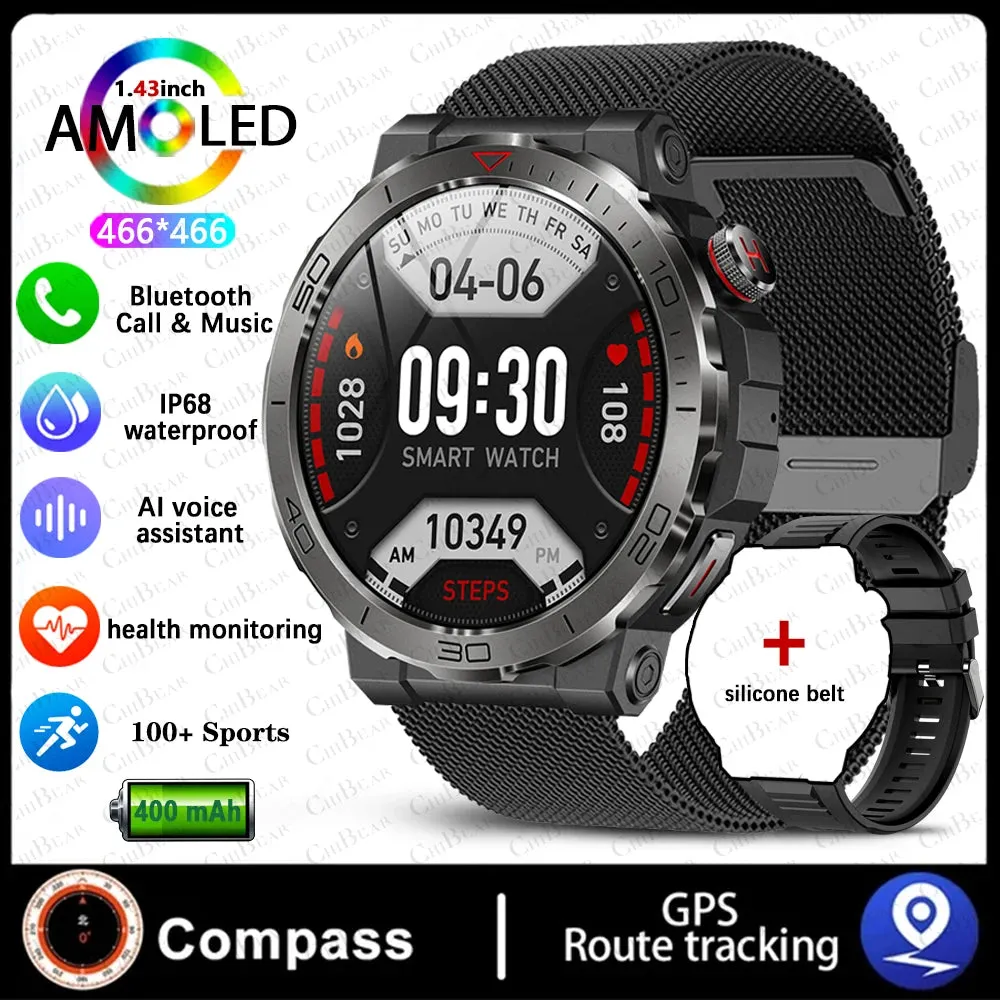 ChiBear 1.43" AMOLED Smart Watch for Men 2024.