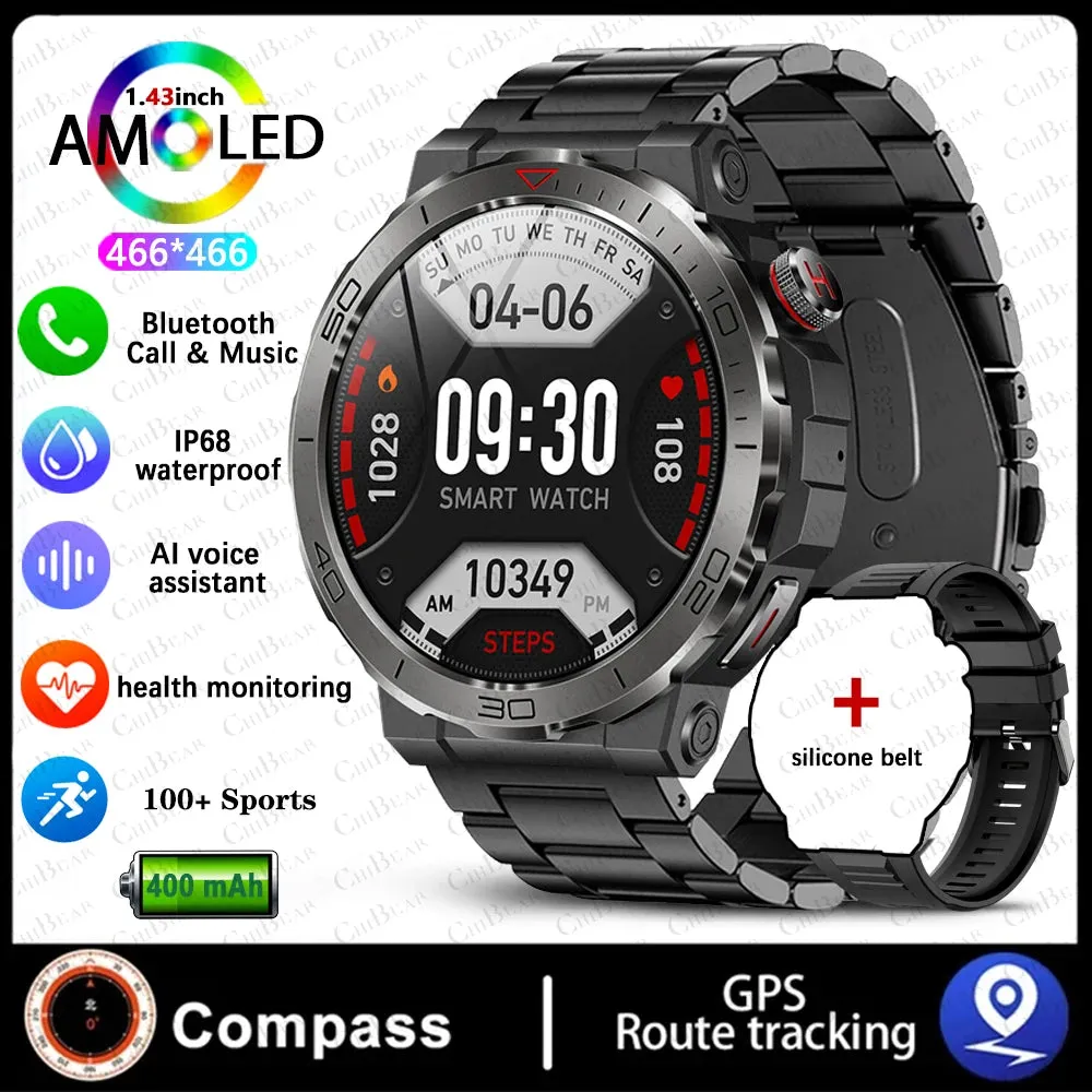 ChiBear 1.43" AMOLED Smart Watch for Men 2024.