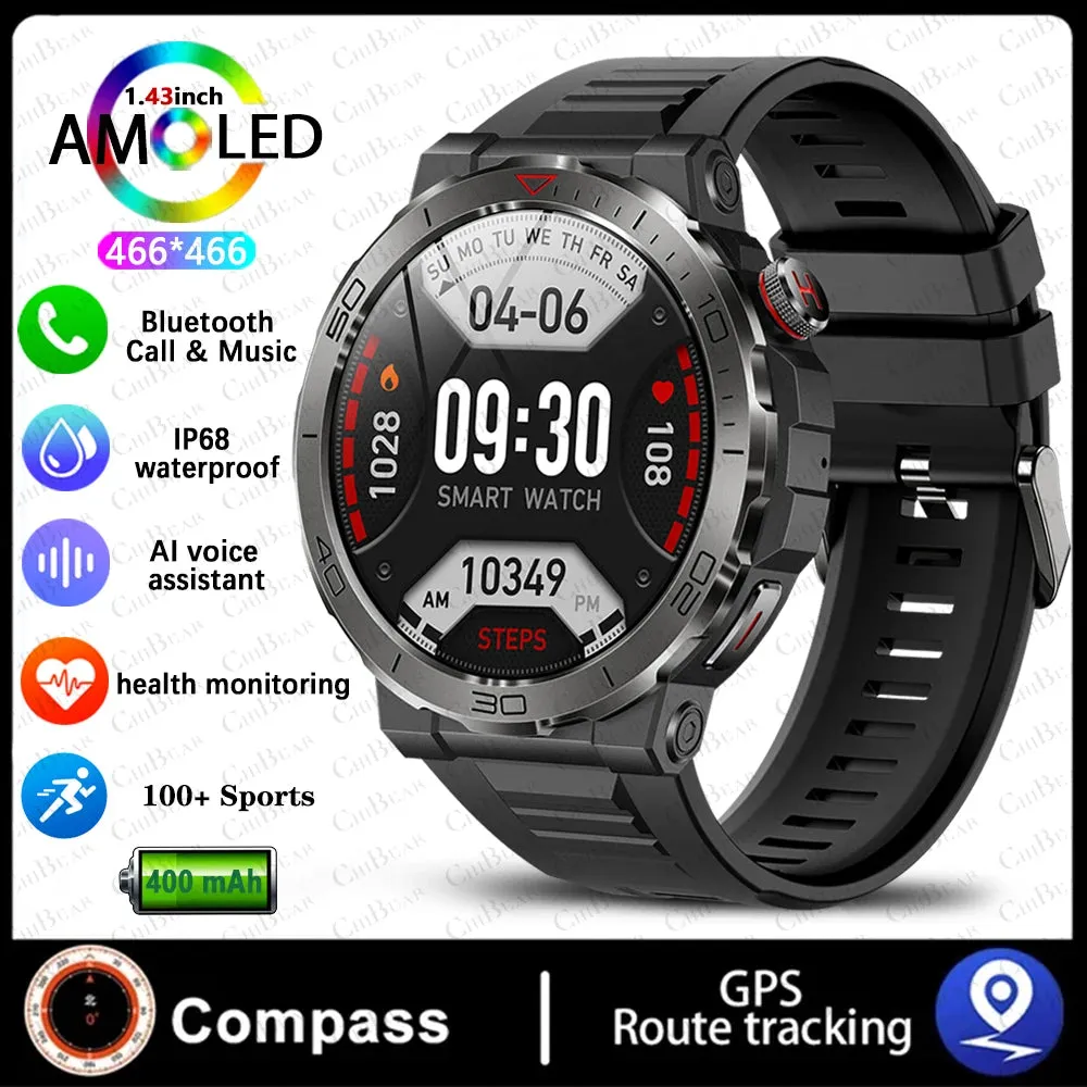 ChiBear 1.43" AMOLED Smart Watch for Men 2024.