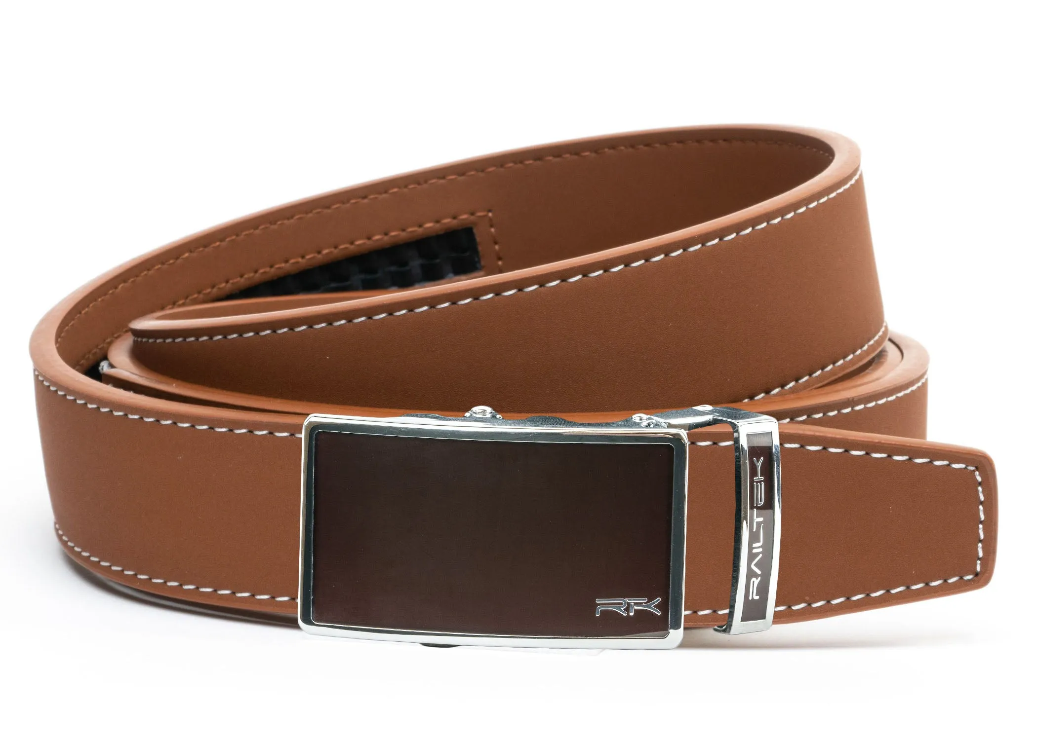 Chrome Dark Brown Railtek™ Belt