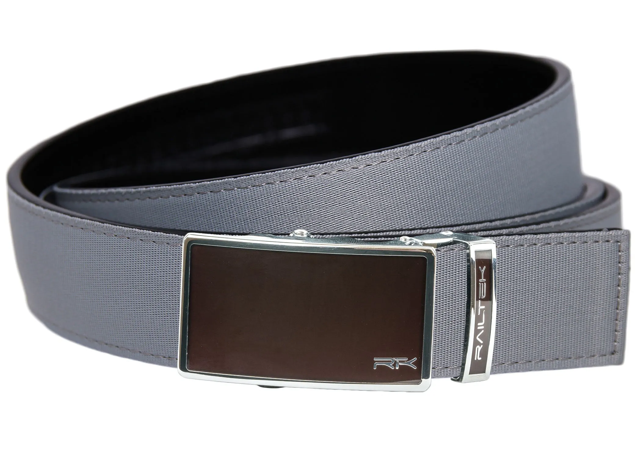 Chrome Dark Brown Railtek™ Belt