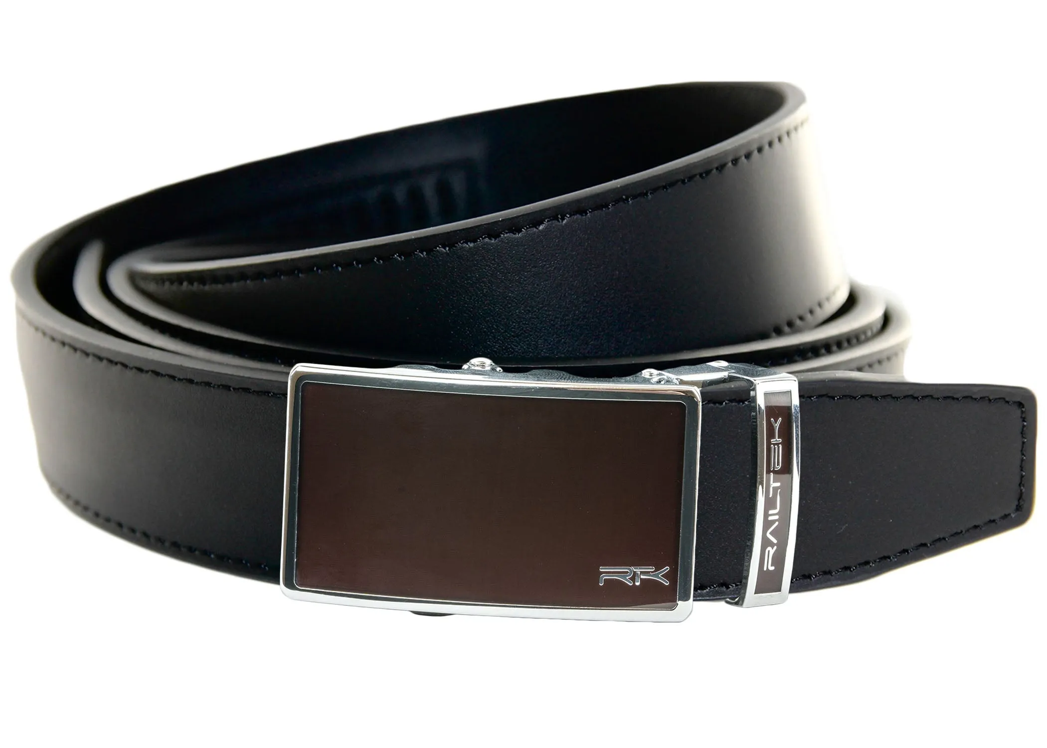 Chrome Dark Brown Railtek™ Belt