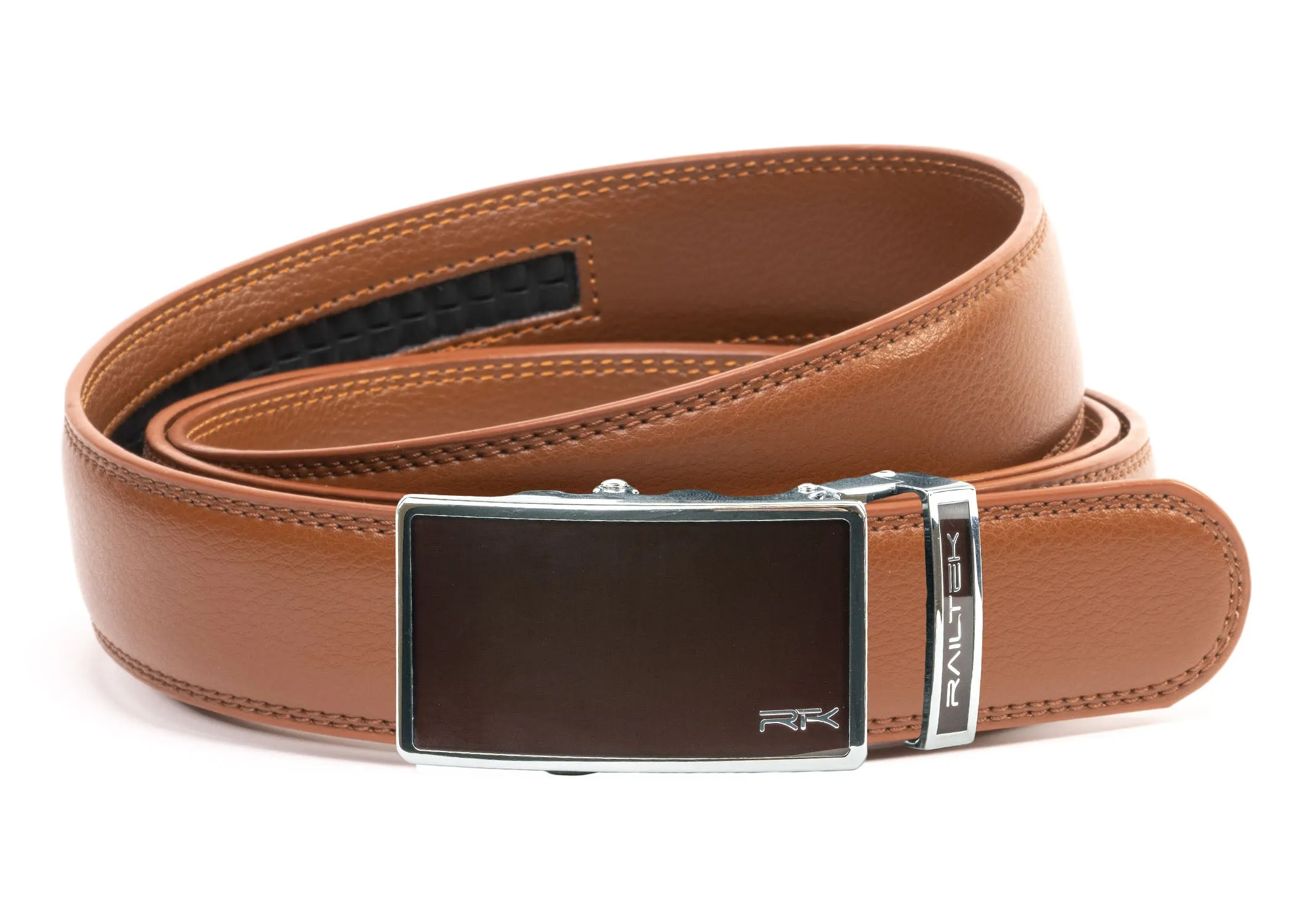 Chrome Dark Brown Railtek™ Belt