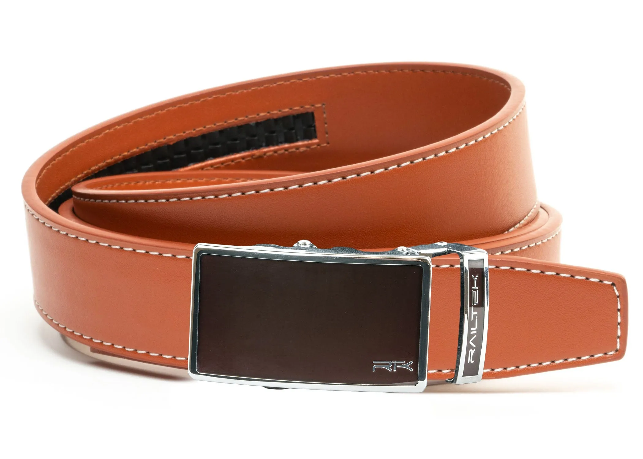 Chrome Dark Brown Railtek™ Belt