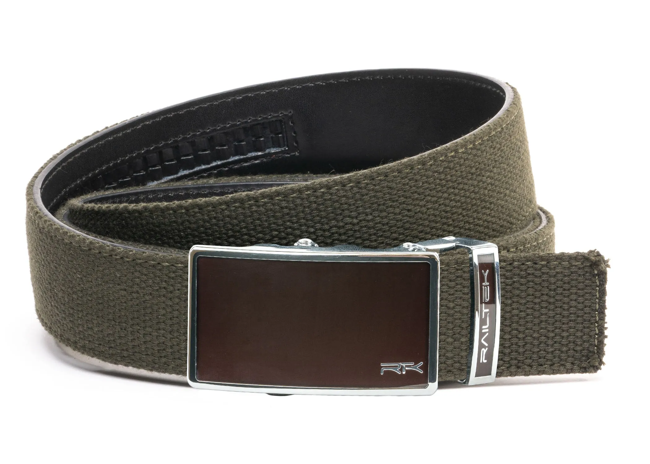 Chrome Dark Brown Railtek™ Belt