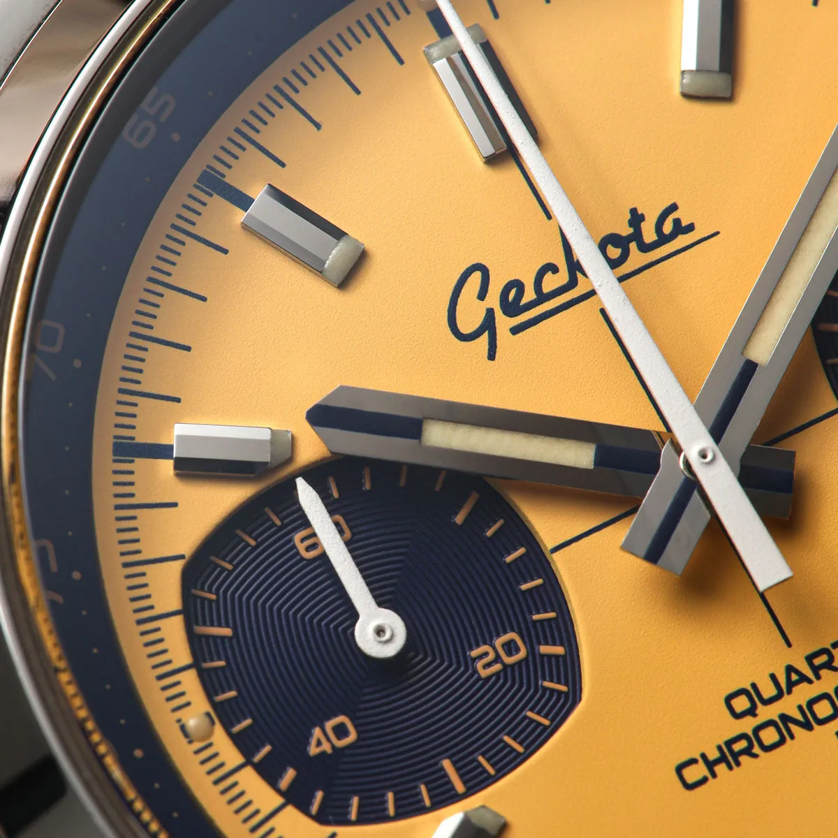 Chronotimer Chronograph Watch Yellow Racing Dial