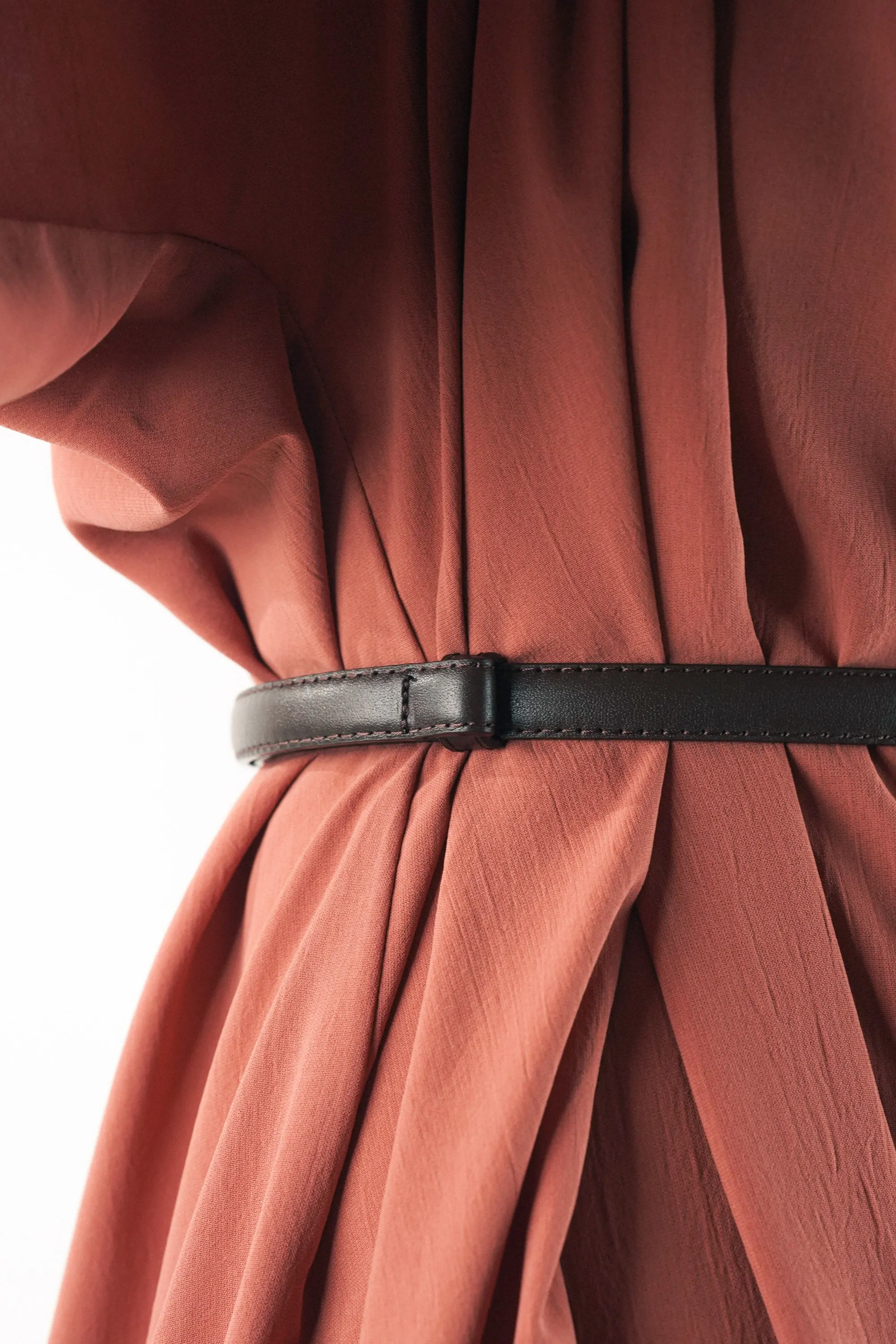 Cocoa Brown Snap Buckle Belt