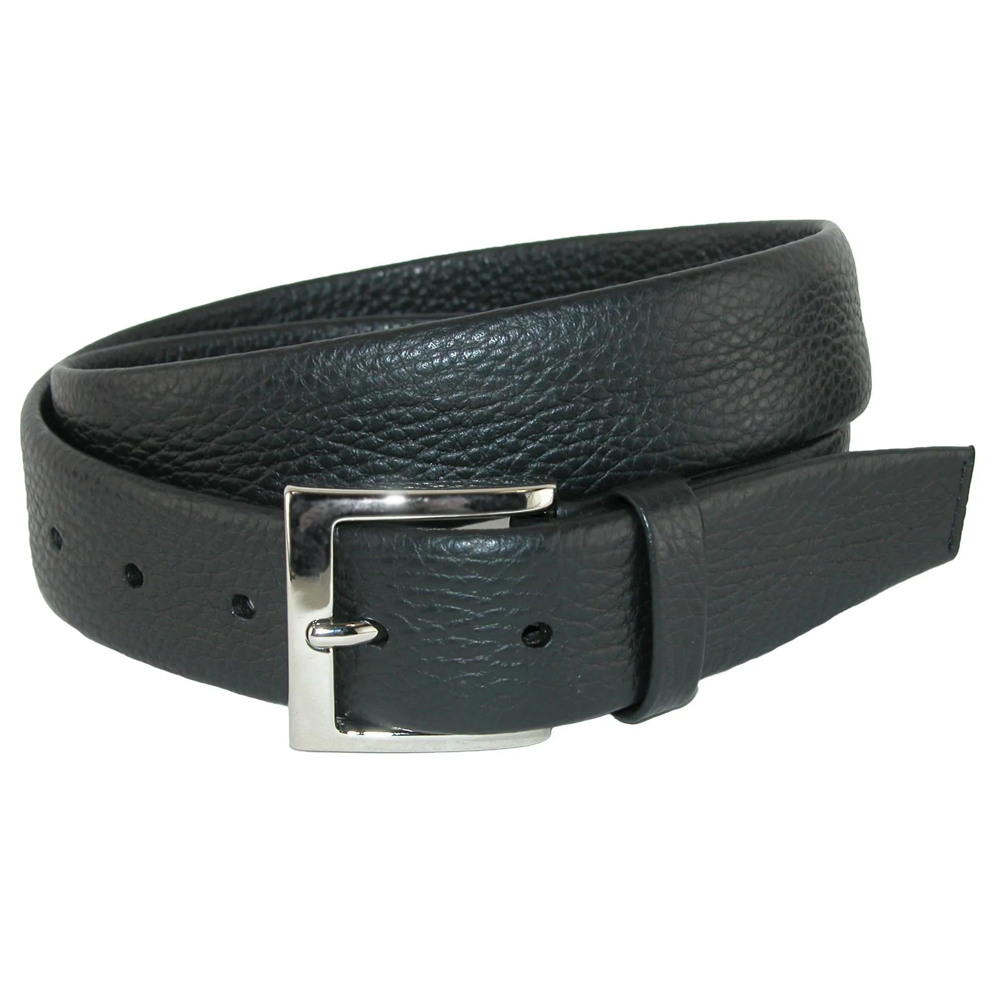 CrookhornDavis Men's Parma Buttercalf Grain Tubular Leather Dress Belt