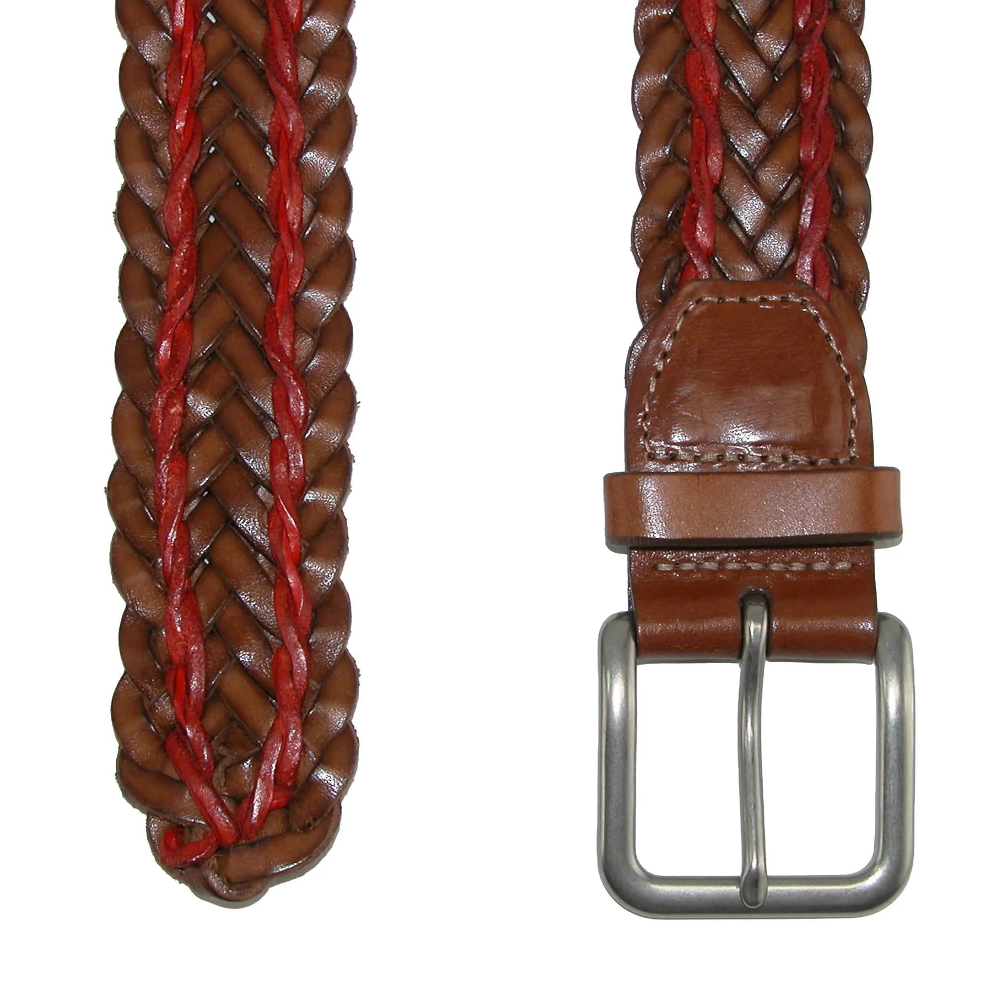 CrookhornDavis Men's Torino Twin Lace Braided Belt