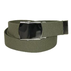 CTM® Big & Tall Cotton Adjustable Belt with Nickel Buckle