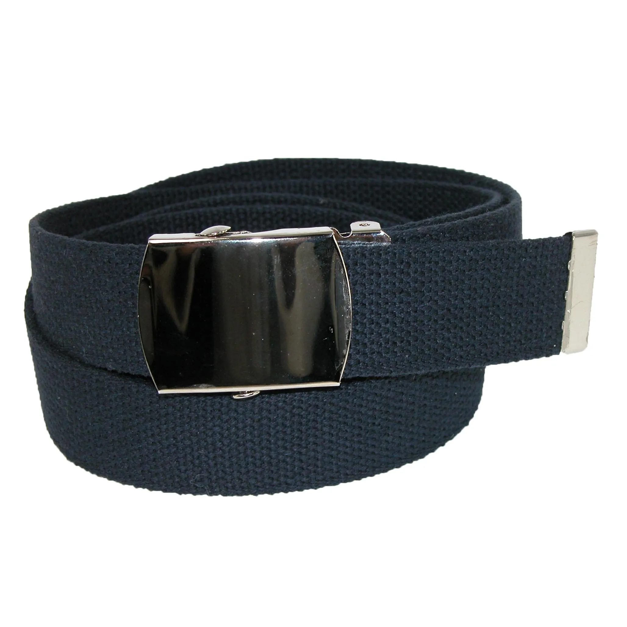 CTM® Big & Tall Cotton Adjustable Belt with Nickel Buckle