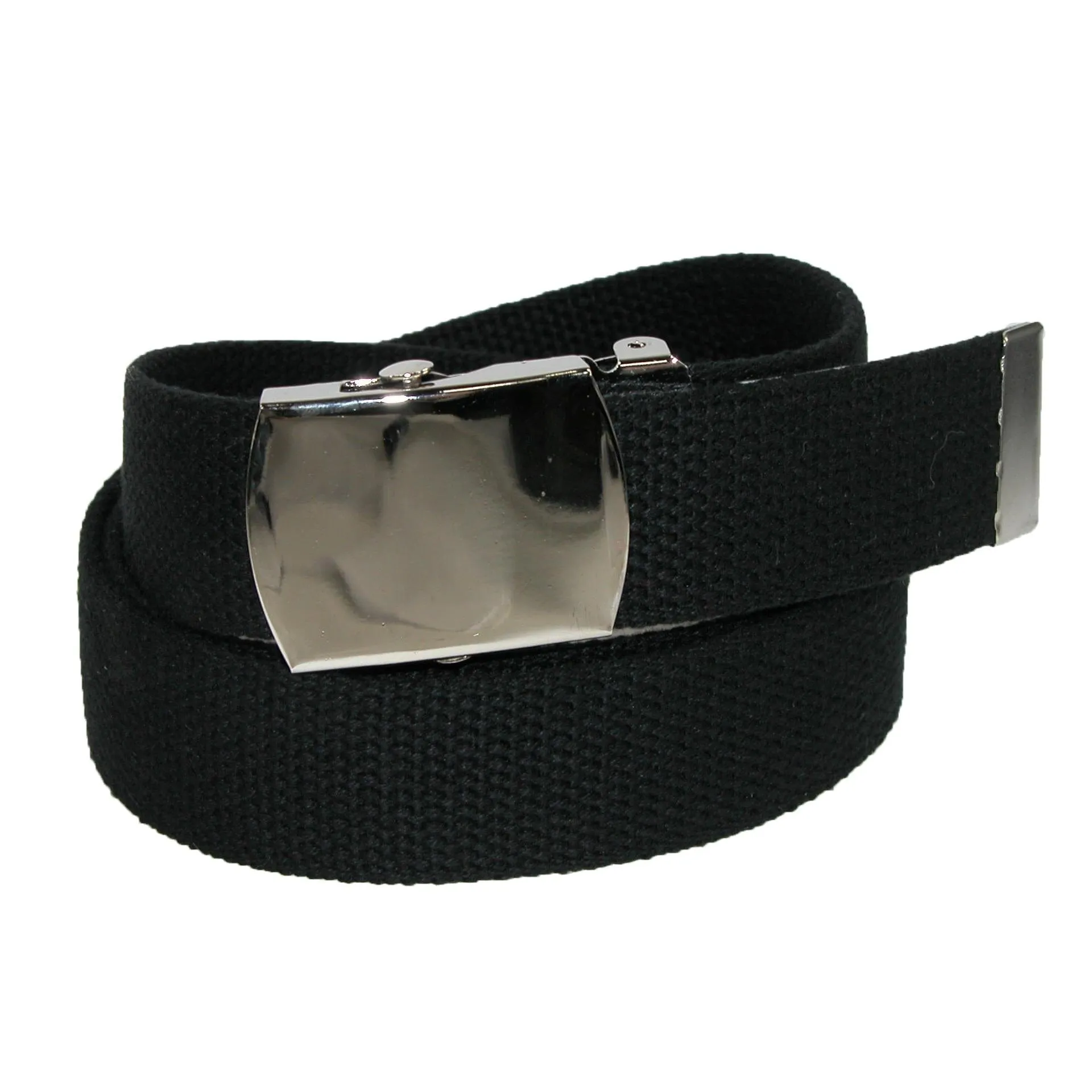 CTM® Big & Tall Cotton Adjustable Belt with Nickel Buckle