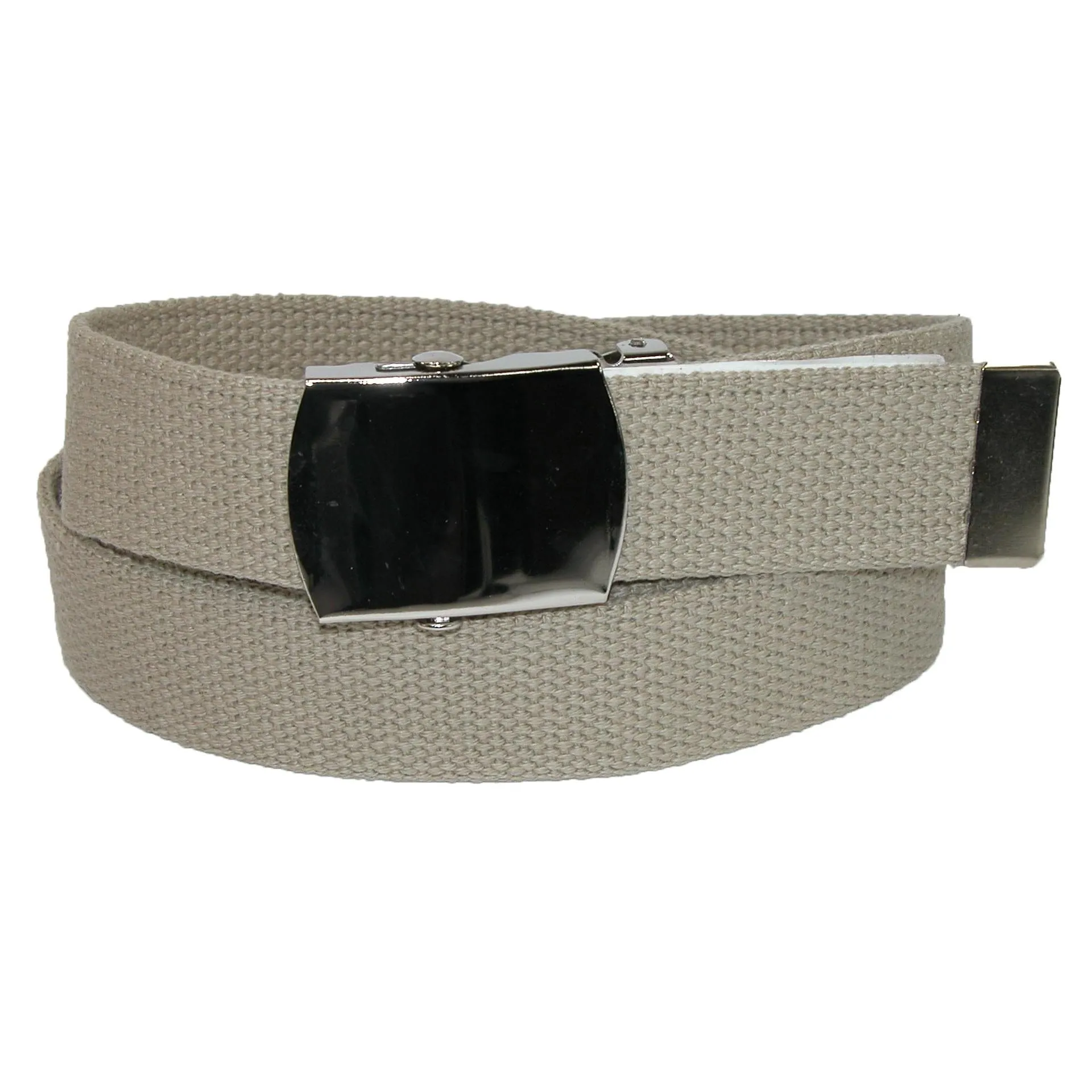 CTM® Big & Tall Cotton Adjustable Belt with Nickel Buckle