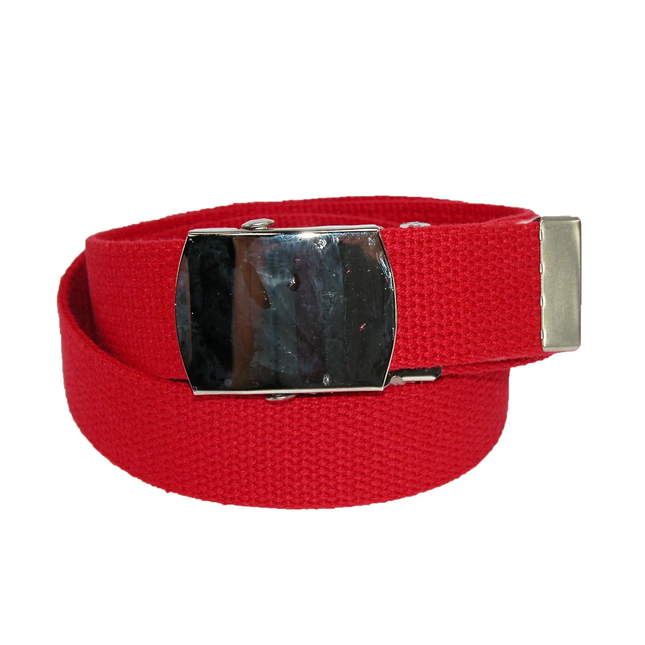 CTM® Big & Tall Cotton Adjustable Belt with Nickel Buckle