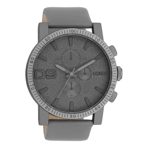 Dark grey  OOZOO watch with dark grey  leather strap - C11312