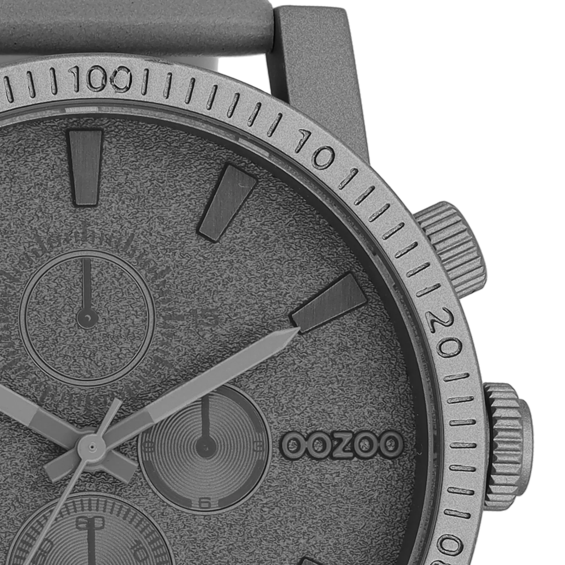 Dark grey  OOZOO watch with dark grey  leather strap - C11312