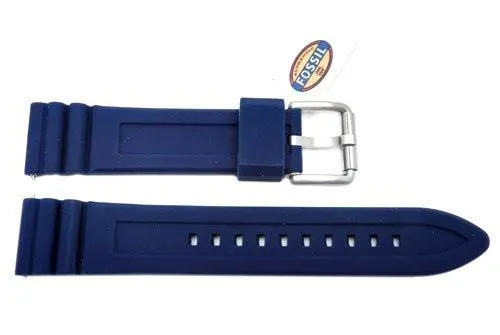 Fossil Defender Series Blue Silicone 20mm Watch Strap