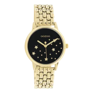 Gold coloured OOZOO watch with gold coloured stainless steel bracelet - C11029