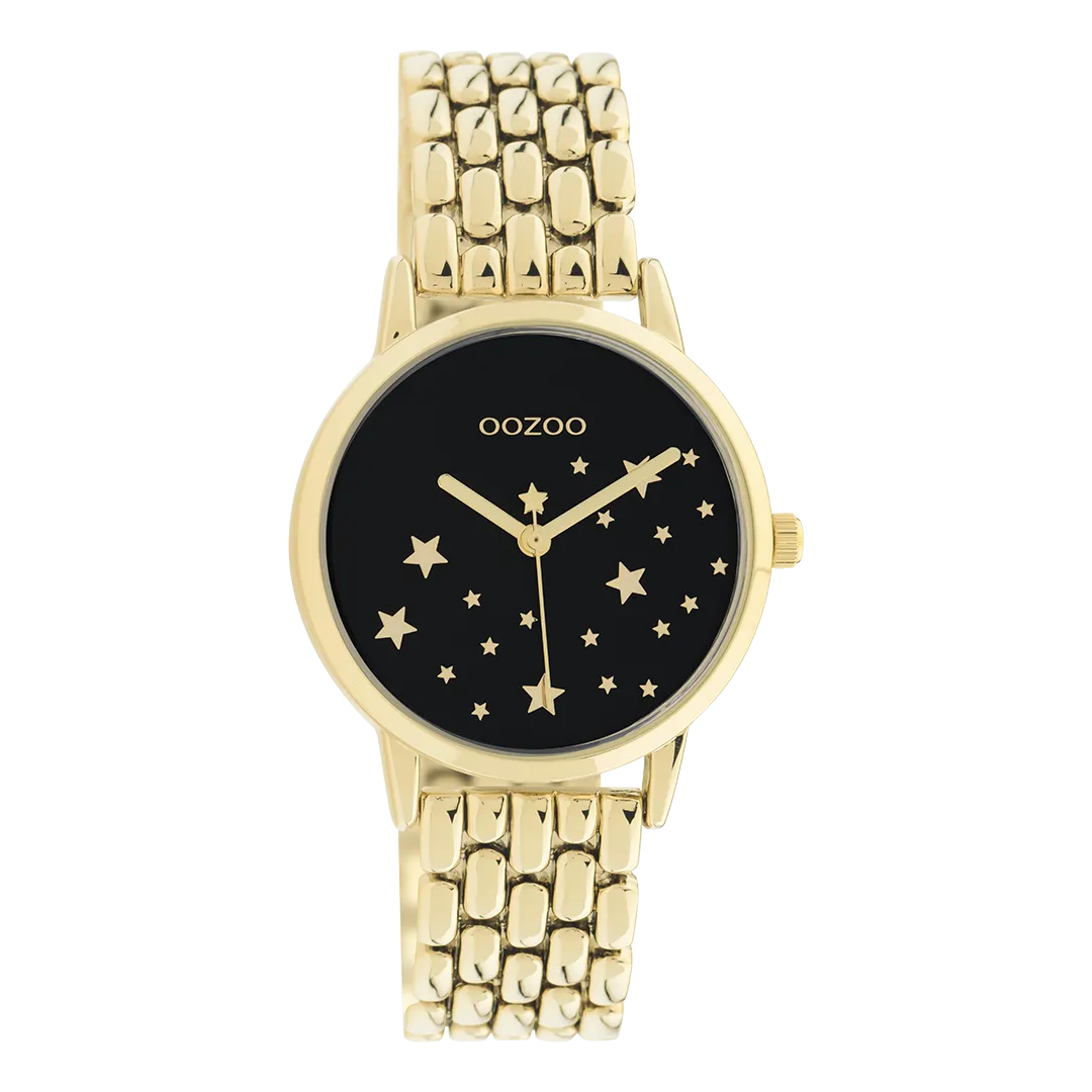 Gold coloured OOZOO watch with gold coloured stainless steel bracelet - C11029