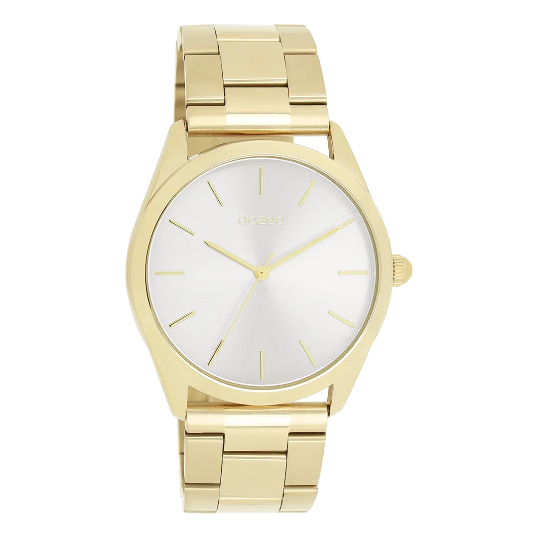 Gold coloured OOZOO watch with gold coloured stainless steel bracelet - C11430