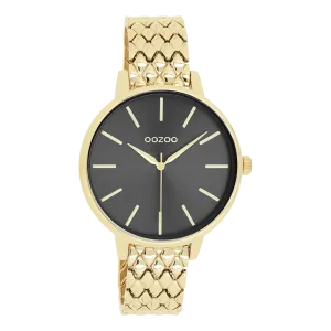 Gold coloured OOZOO watch with gold coloured stainless steel bracelet - C11435