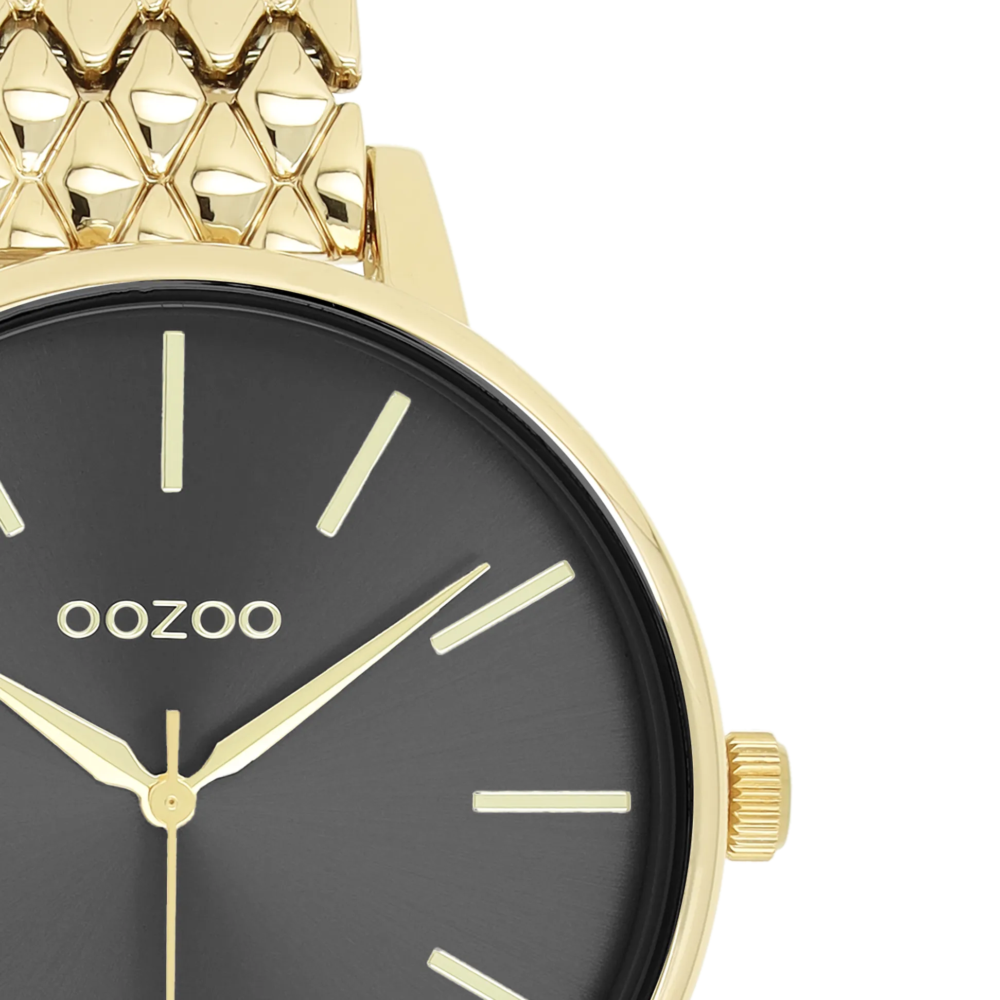 Gold coloured OOZOO watch with gold coloured stainless steel bracelet - C11435