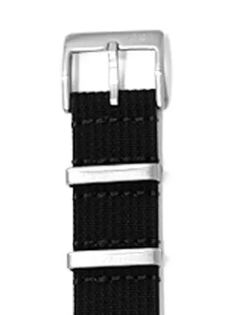 Hitori Black Woven Military Nylon  Strap